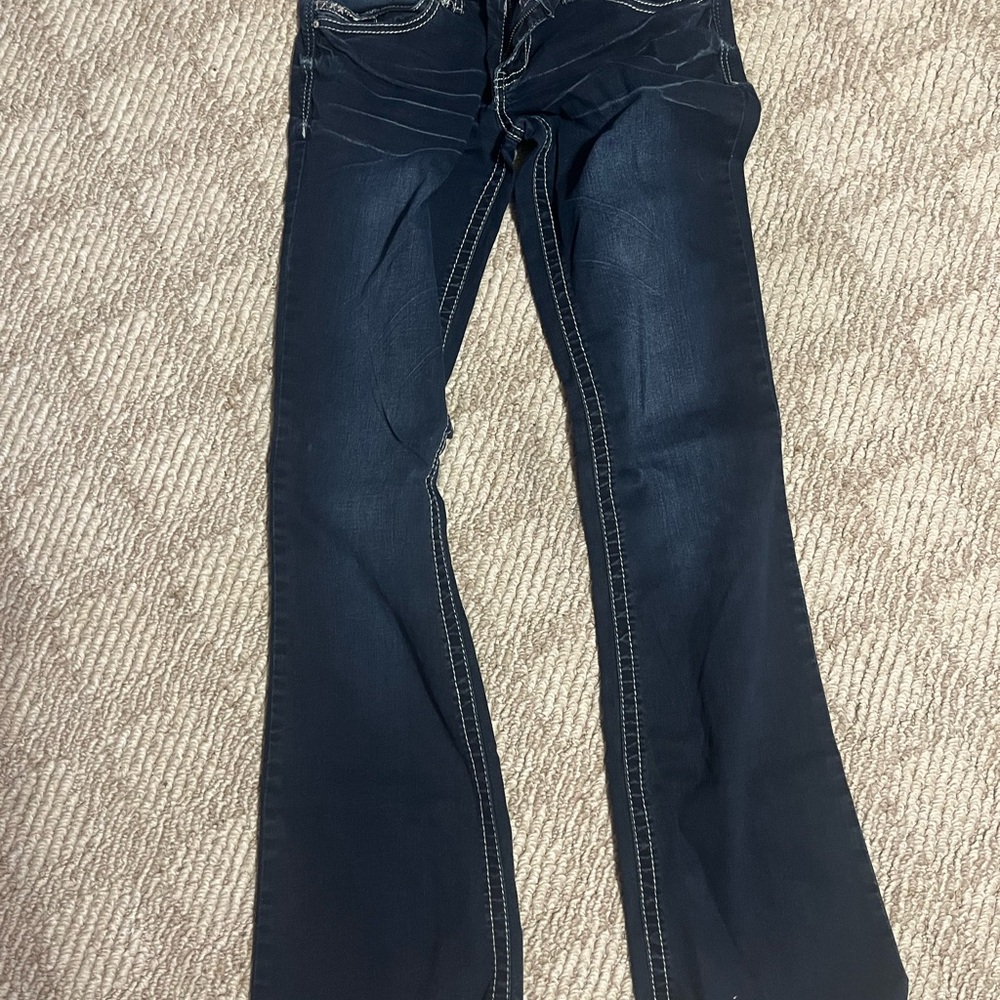Amethyst Jeans Dark Indigo Flare Jeans